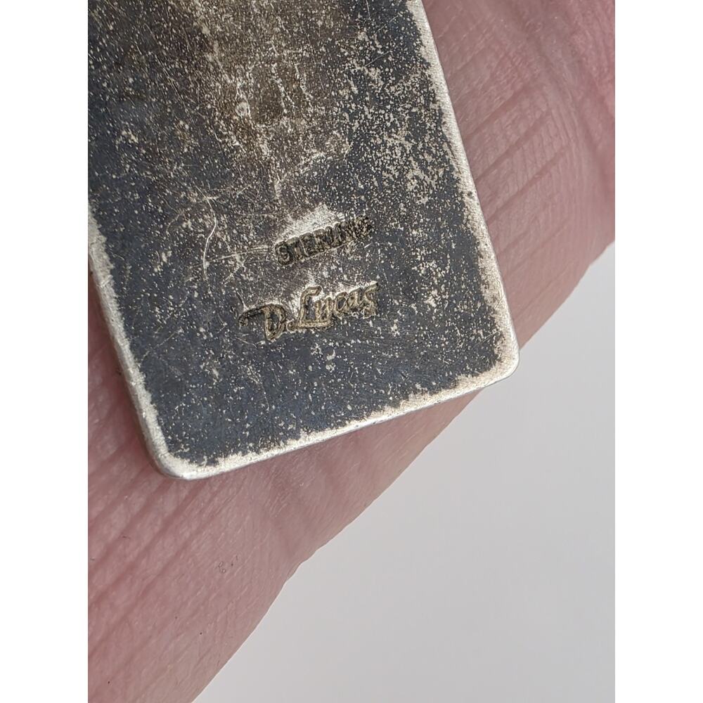 Don Lucas Native American Sterling Silver 925 Gem Stone Cross Pendent - Picture 8 of 14